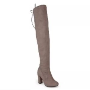 Over-the-Knee Taupe Boots